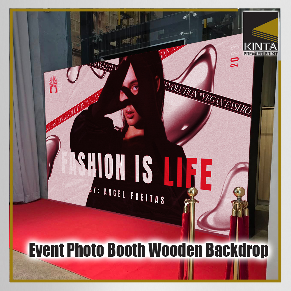 Event Photo Booth Wooden Backdrop 3