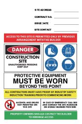 Corflute sign- safety sign