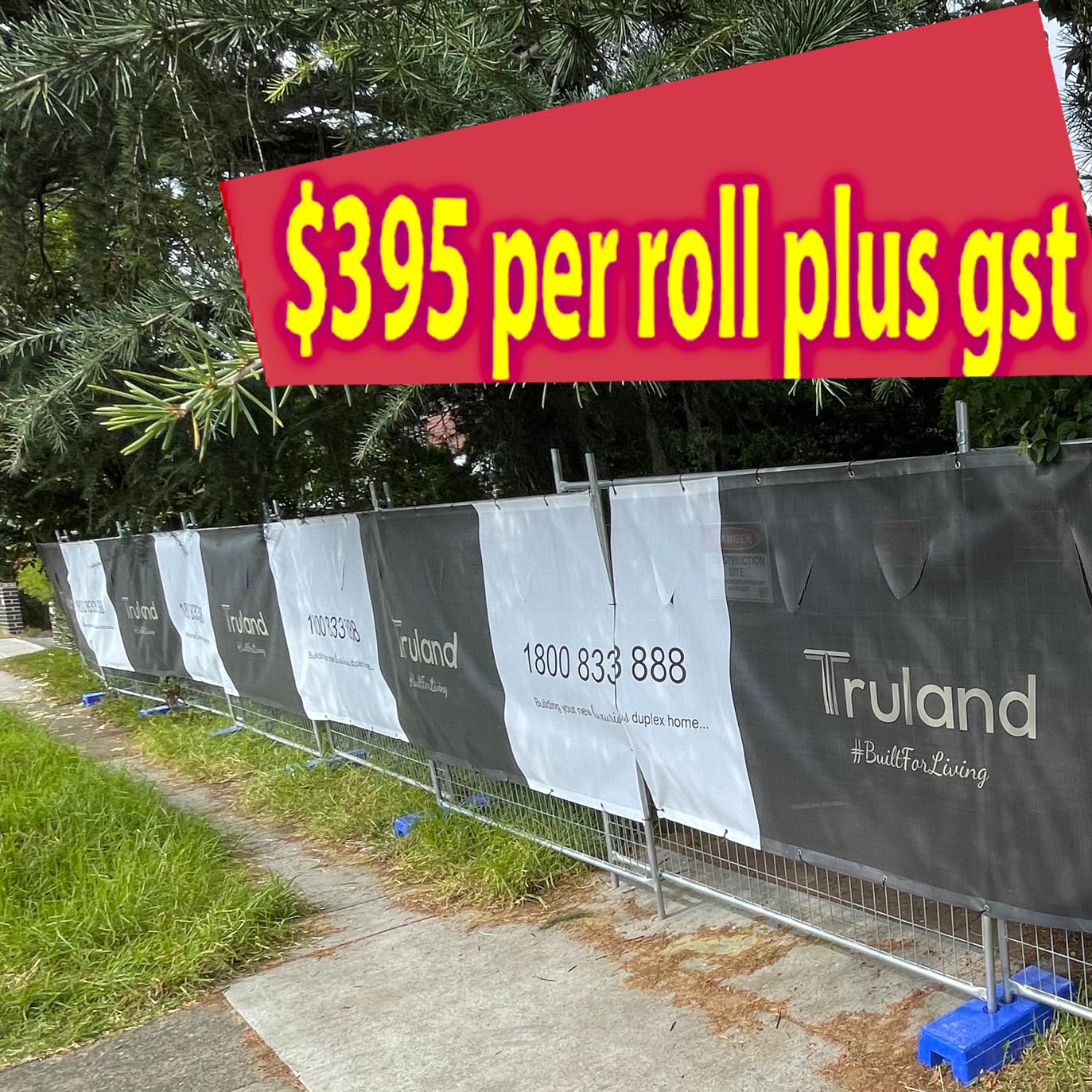 Mesh Banner 1.6x50m ( Weave size 9x9) Special (Vinyl Mesh Banner)