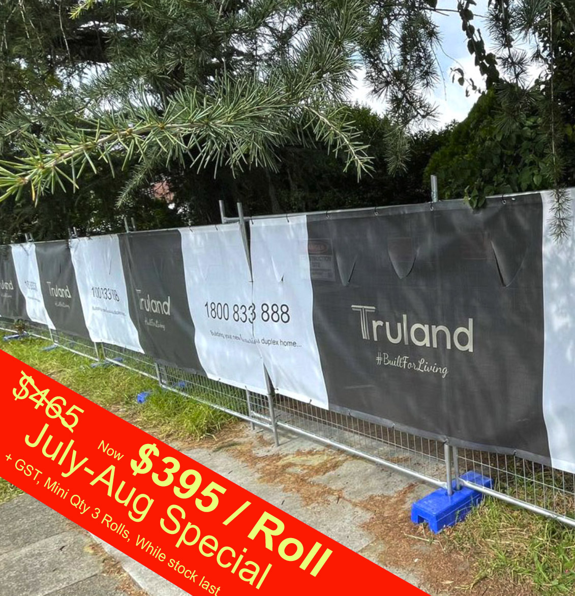Mesh Banner 1.6x50m ( Weave size 9x9) Special