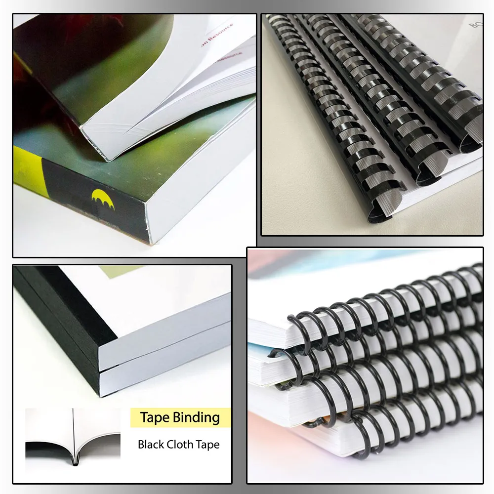 Book Binding With Black & White Print