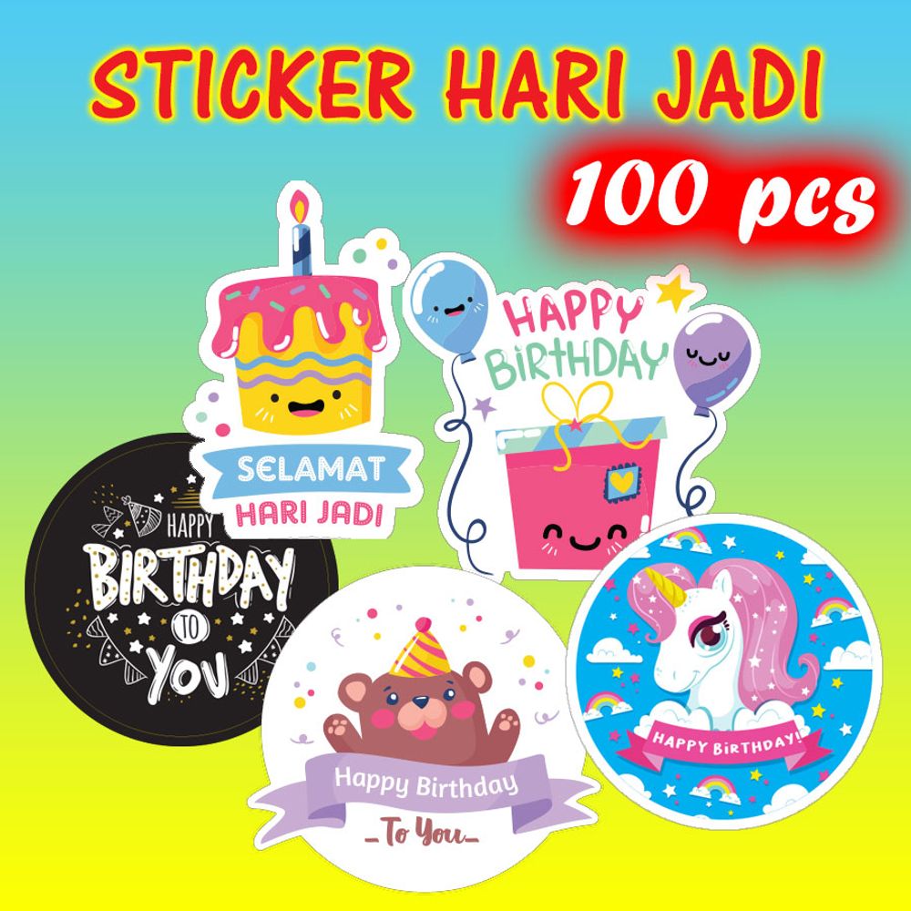 Ready Made Birthday Sticker Doorgift