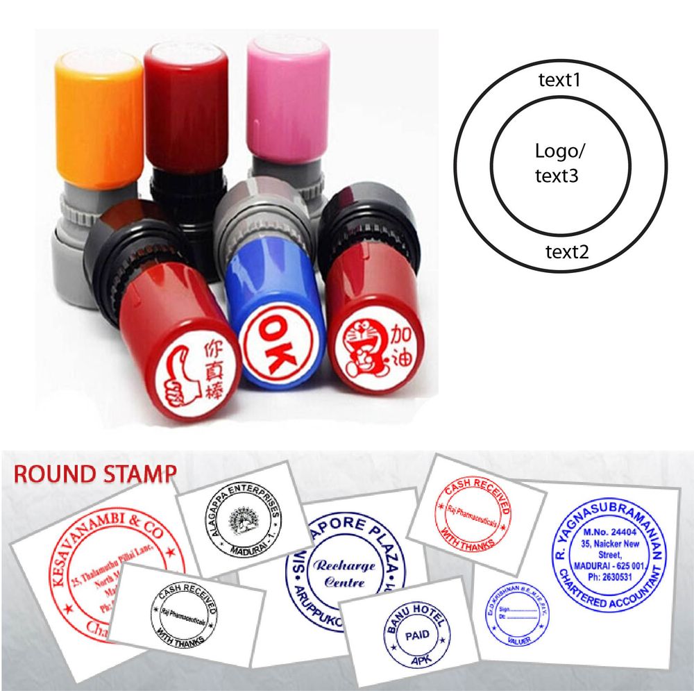 Flash stamp Round
