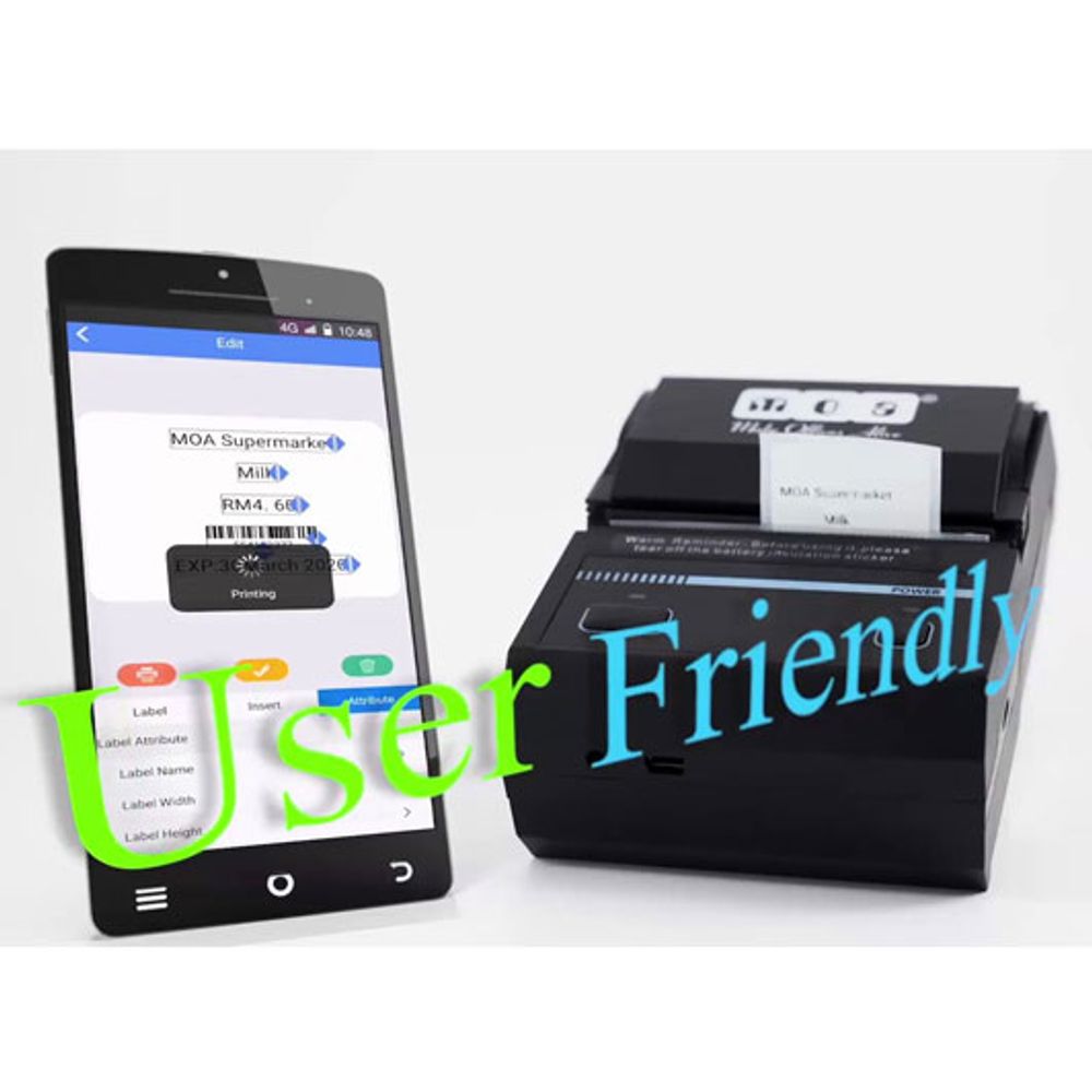 Portable Thermal QR Code, Bar Code & Label Printer 4