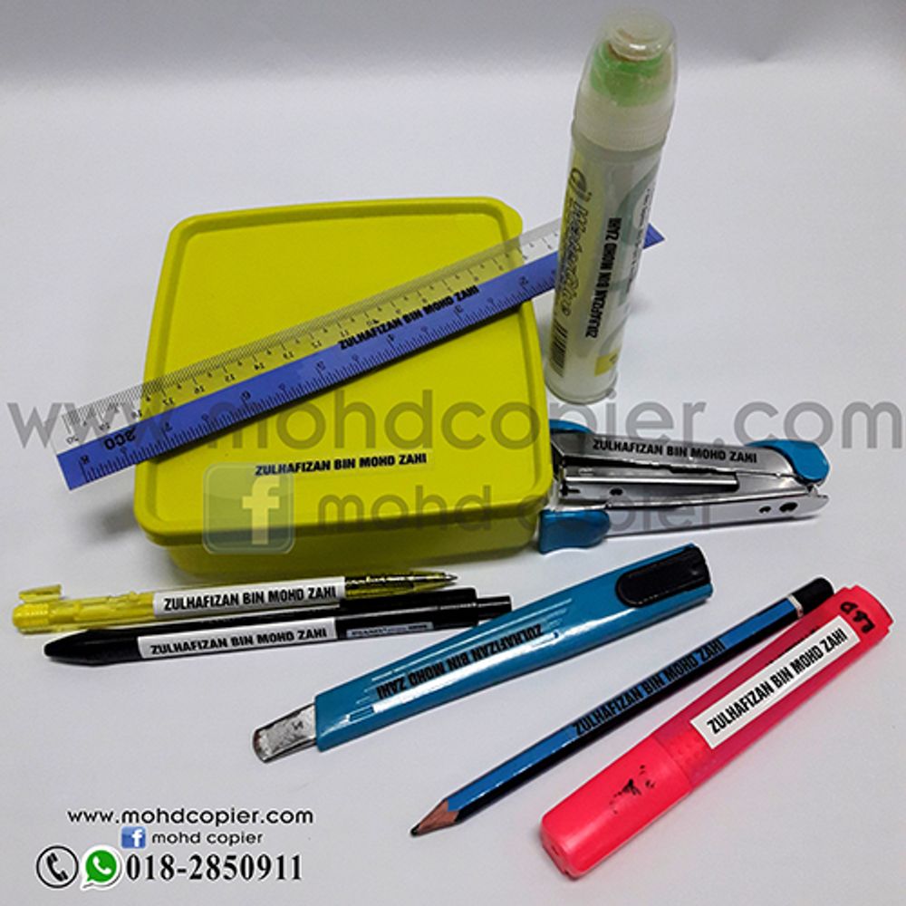 Waterproof White Name Sticker 3