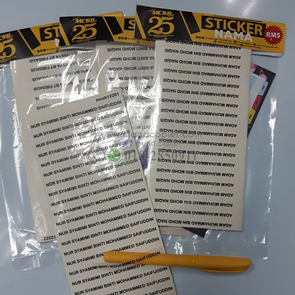 Waterproof Transparent Name Sticker 2