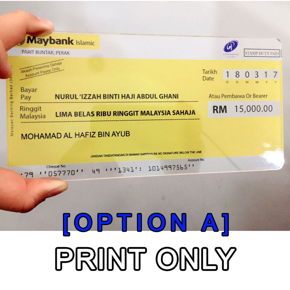 Replika Cek Hantaran 6