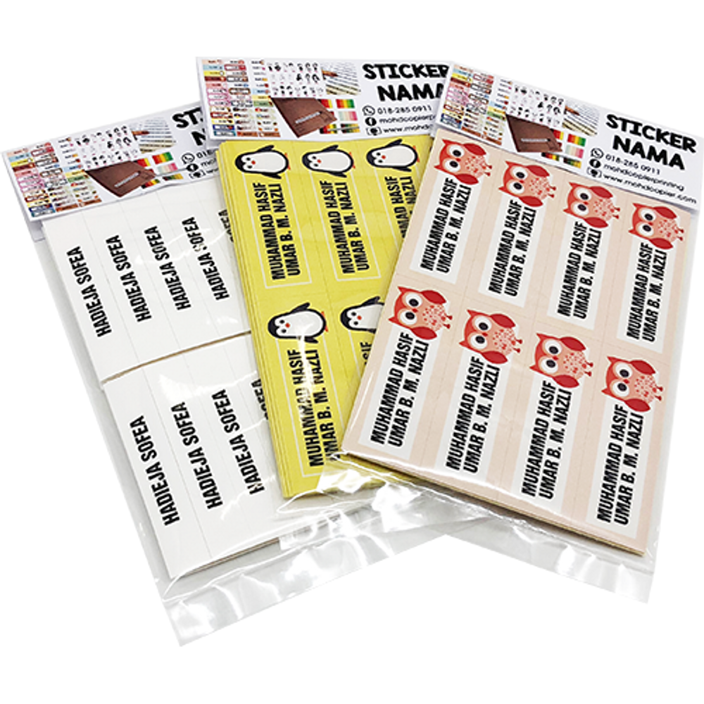 Cartoon / Color Name Sticker 1