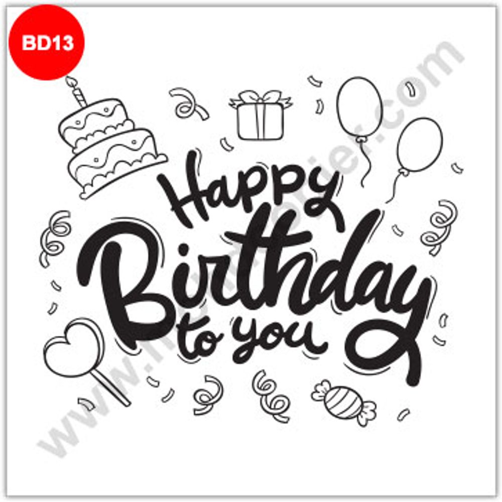 Ready Made Birthday Sticker Doorgift 14