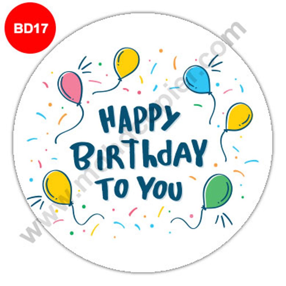 Ready Made Birthday Sticker Doorgift 18
