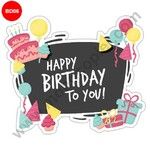 Ready Made Birthday Sticker Doorgift 7