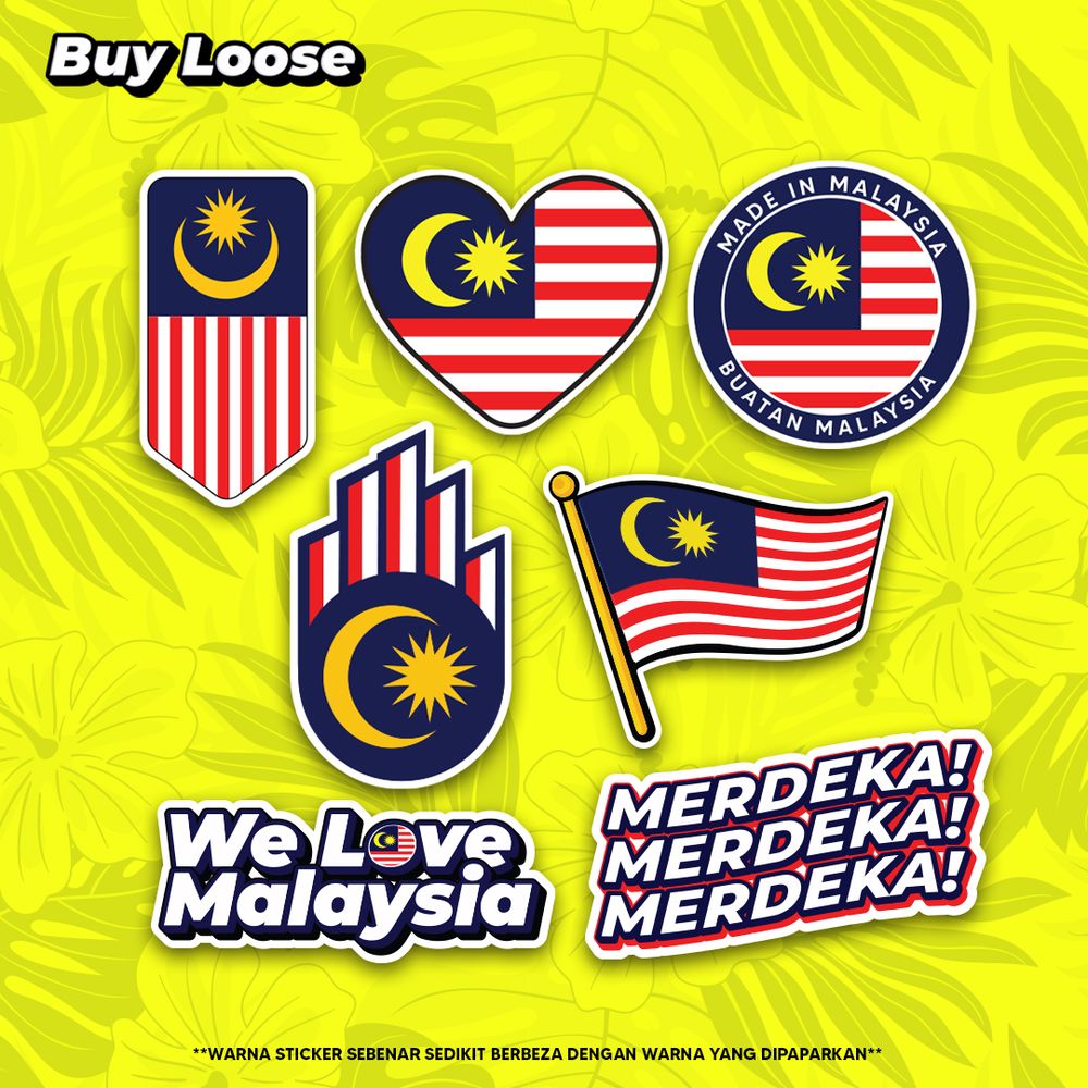 Waterproof sticker malaysia merdeka day