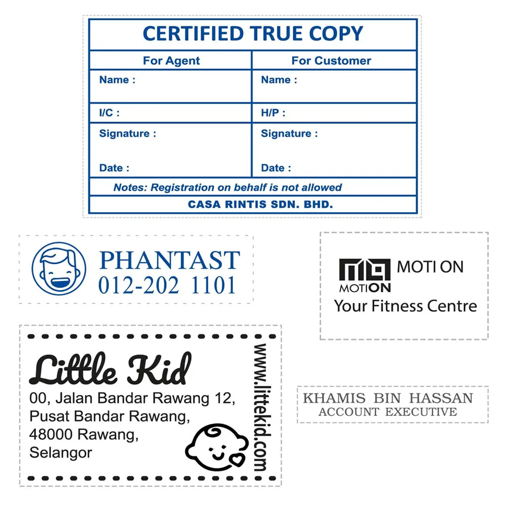 Index Stamps - Line 2