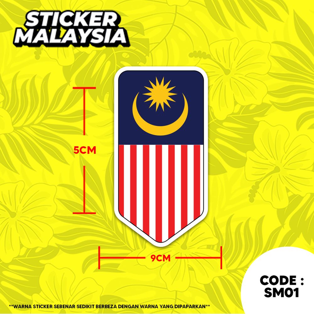 Waterproof sticker malaysia merdeka day