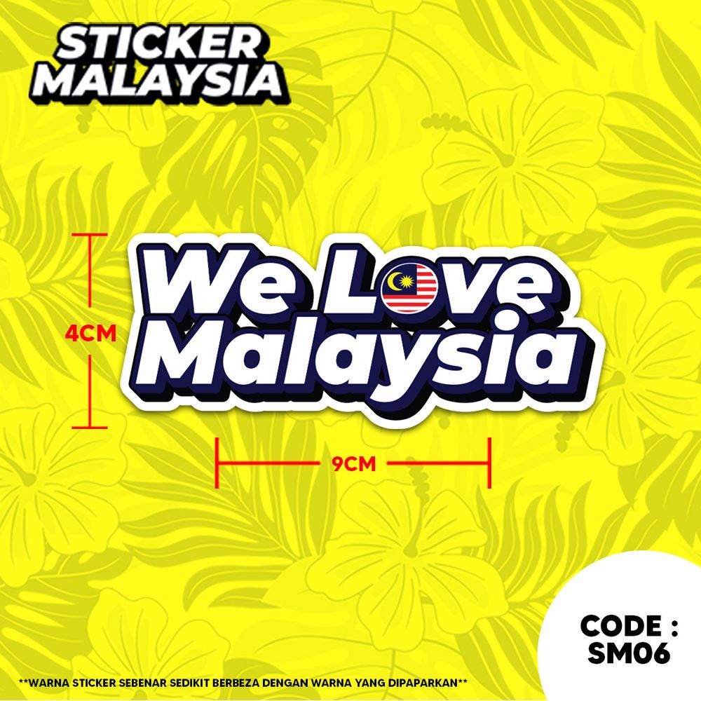 Waterproof sticker malaysia merdeka day
