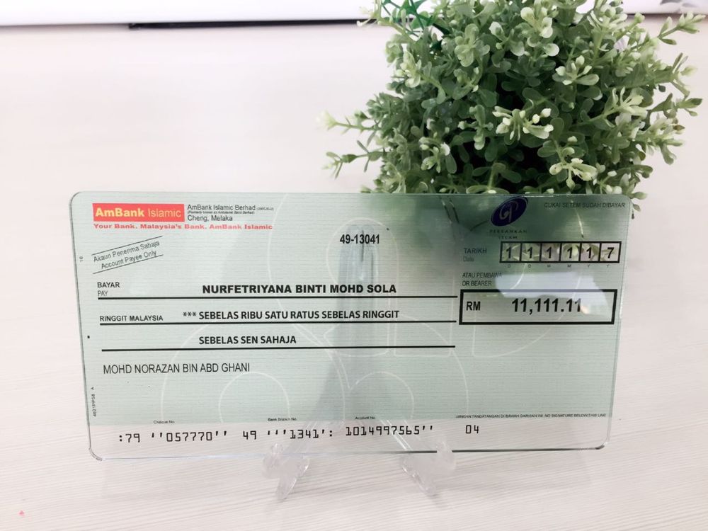 Replika Cek Hantaran 5