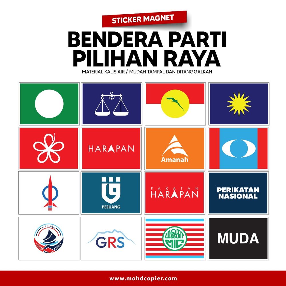 Magnetic Political Party Flag / Logo 5