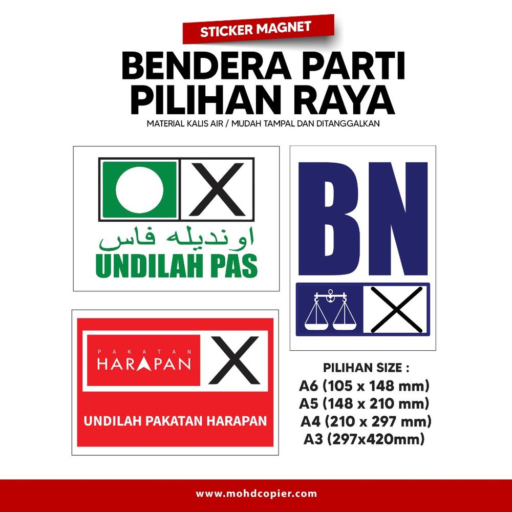 Magnetic Political Party Flag / Logo 7