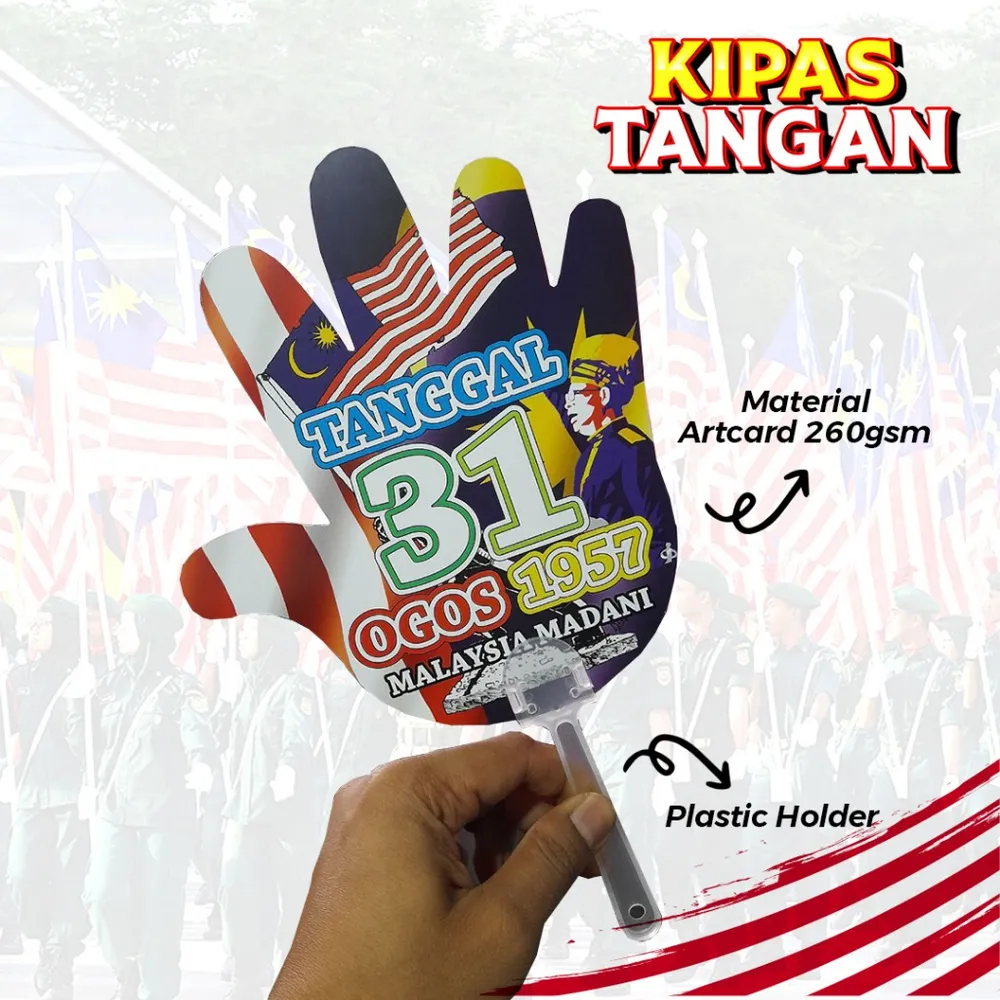 3 pcs Merdeka Malaysia Hand Fan 2