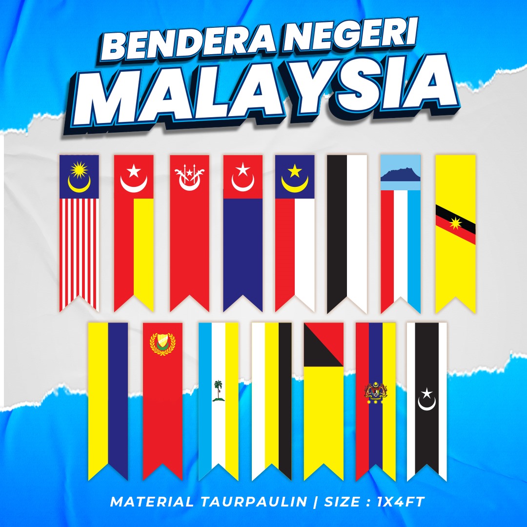 Malaysia and States Vertical Flags