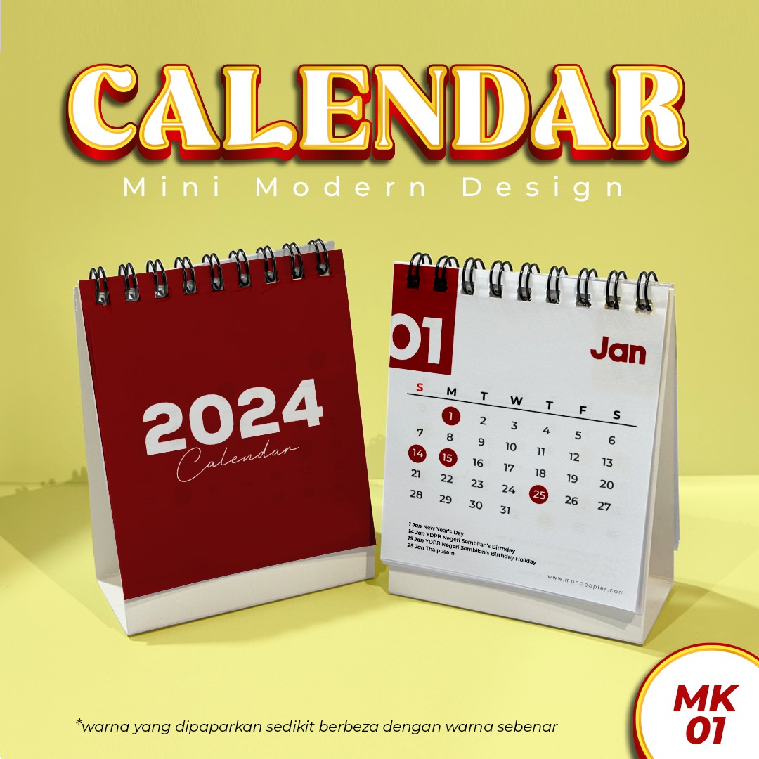 Cute Mini Desk Calendar (Small)