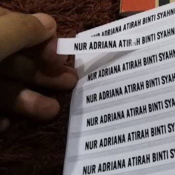 Waterproof White Name Sticker