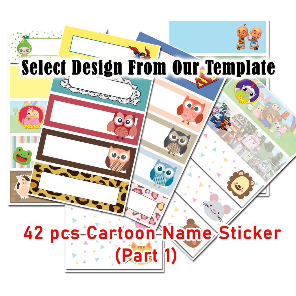 Cartoon / Color  Name Sticker