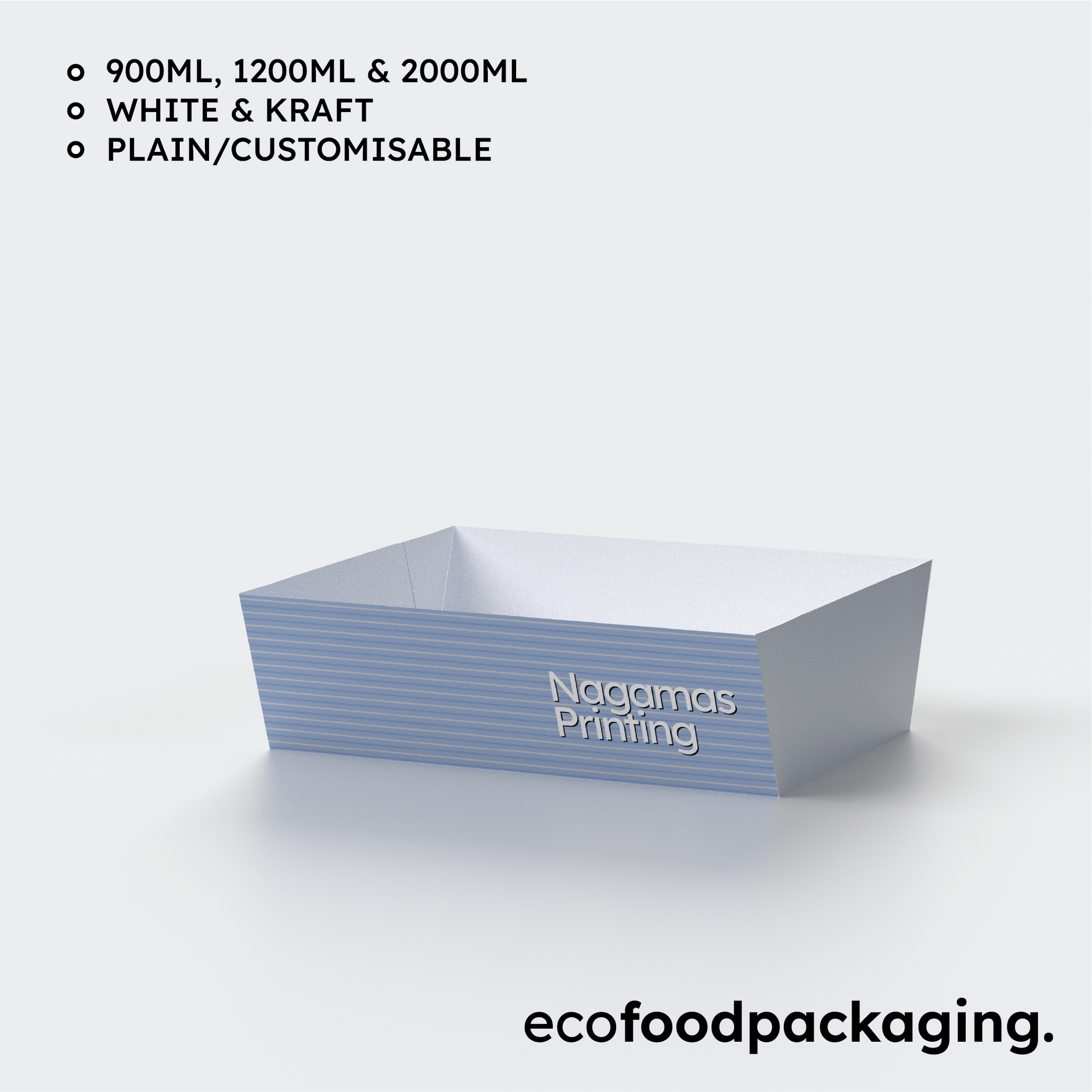 (With Printing) Eco Food Tray