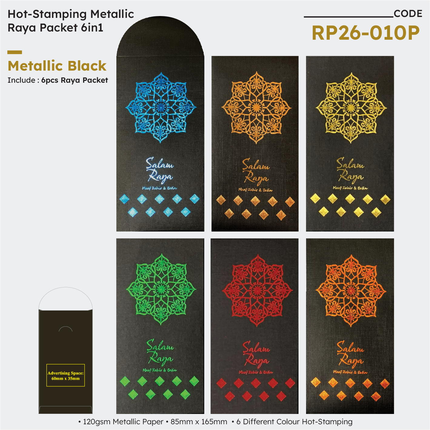 RP26-010P Metallic Black 6in1