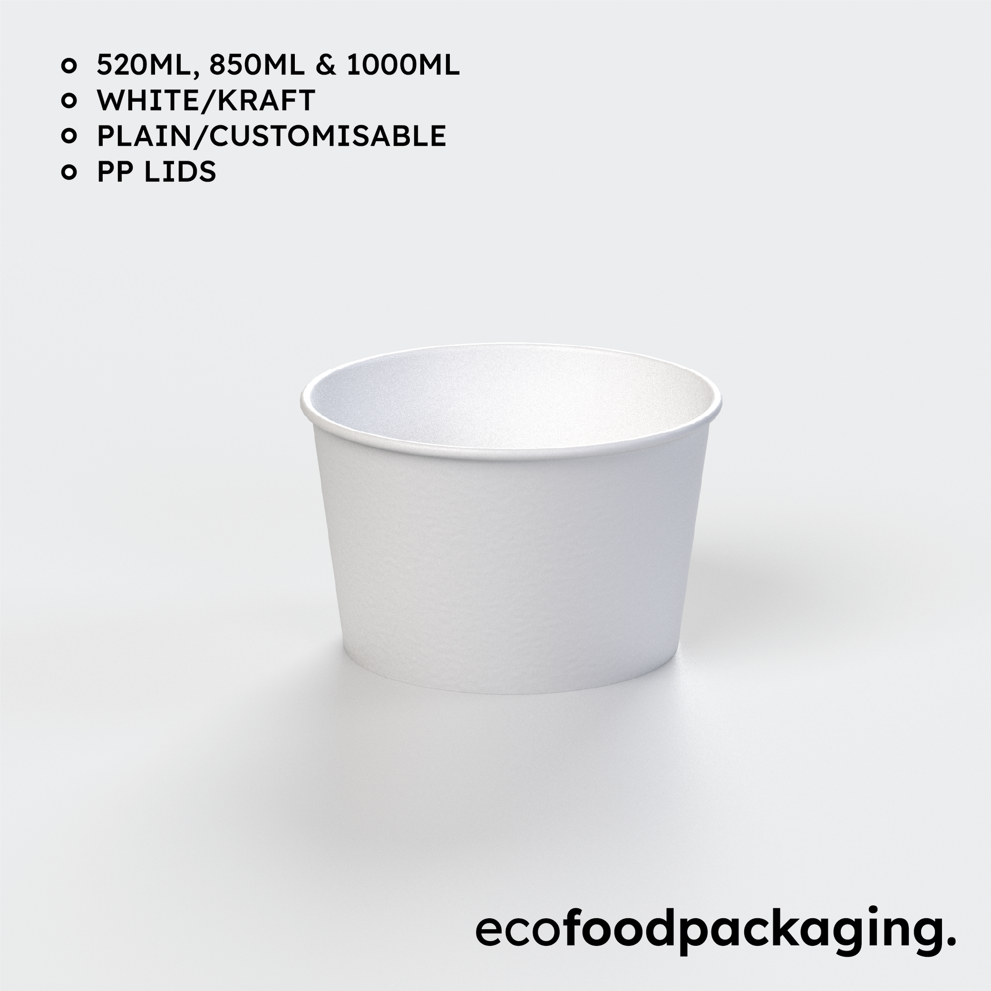 (Ready Made) White/Kraft Food Bowl