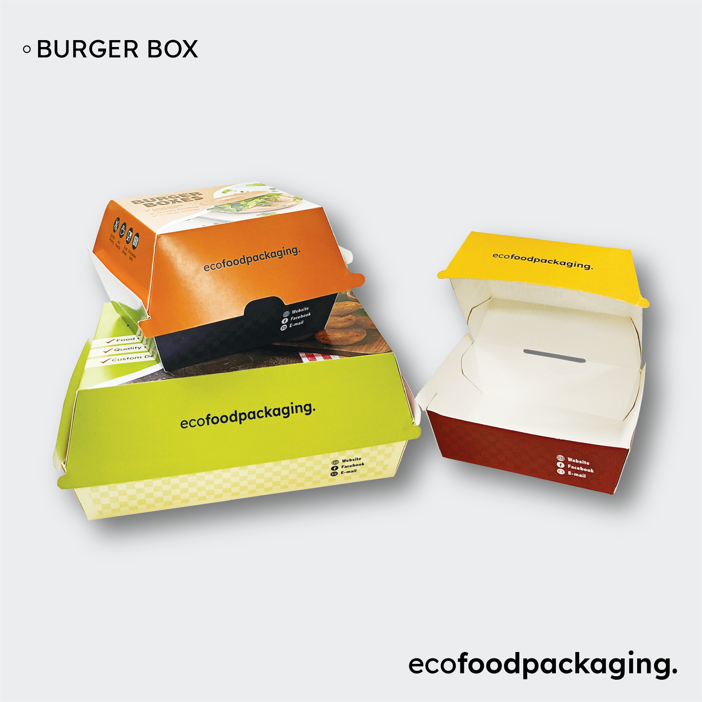 (With Printing) Burger Box
