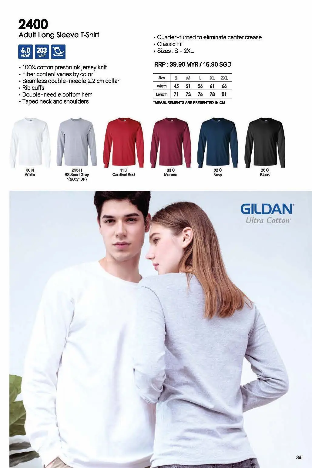 2400 COTTON LONG SLEEVES