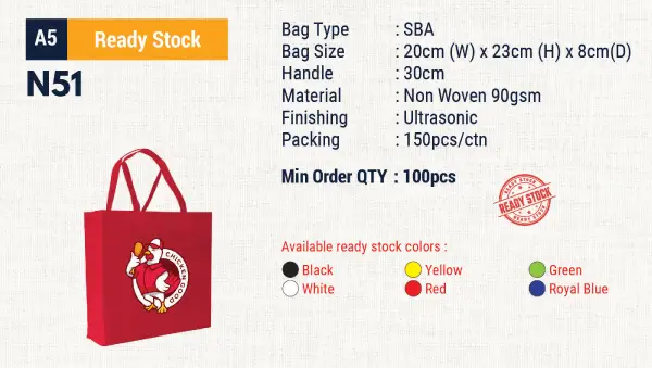A5 PLUS PORTRAIT NON WOVEN BAG