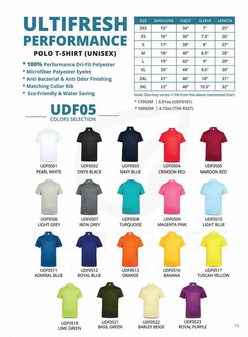 UDF05 DRYFIT POLO T-SHIRT