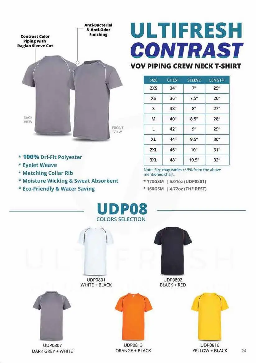 UDP08 DRYFIT CONTRAST VOV PIPING