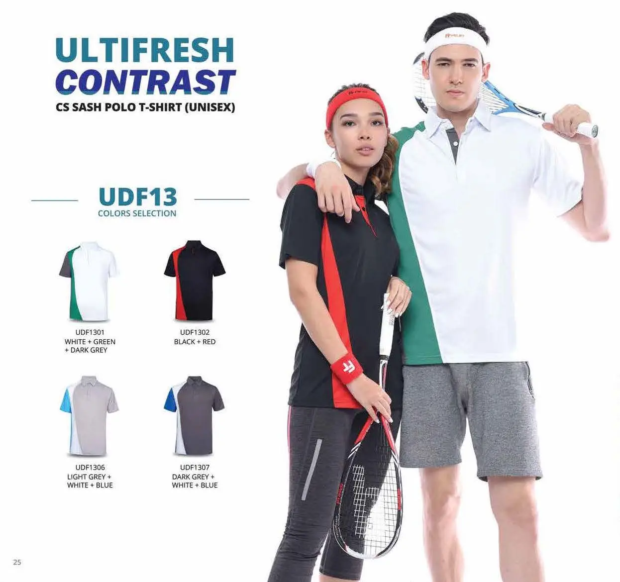 UDF13 DRYFIT CS SASH POLO