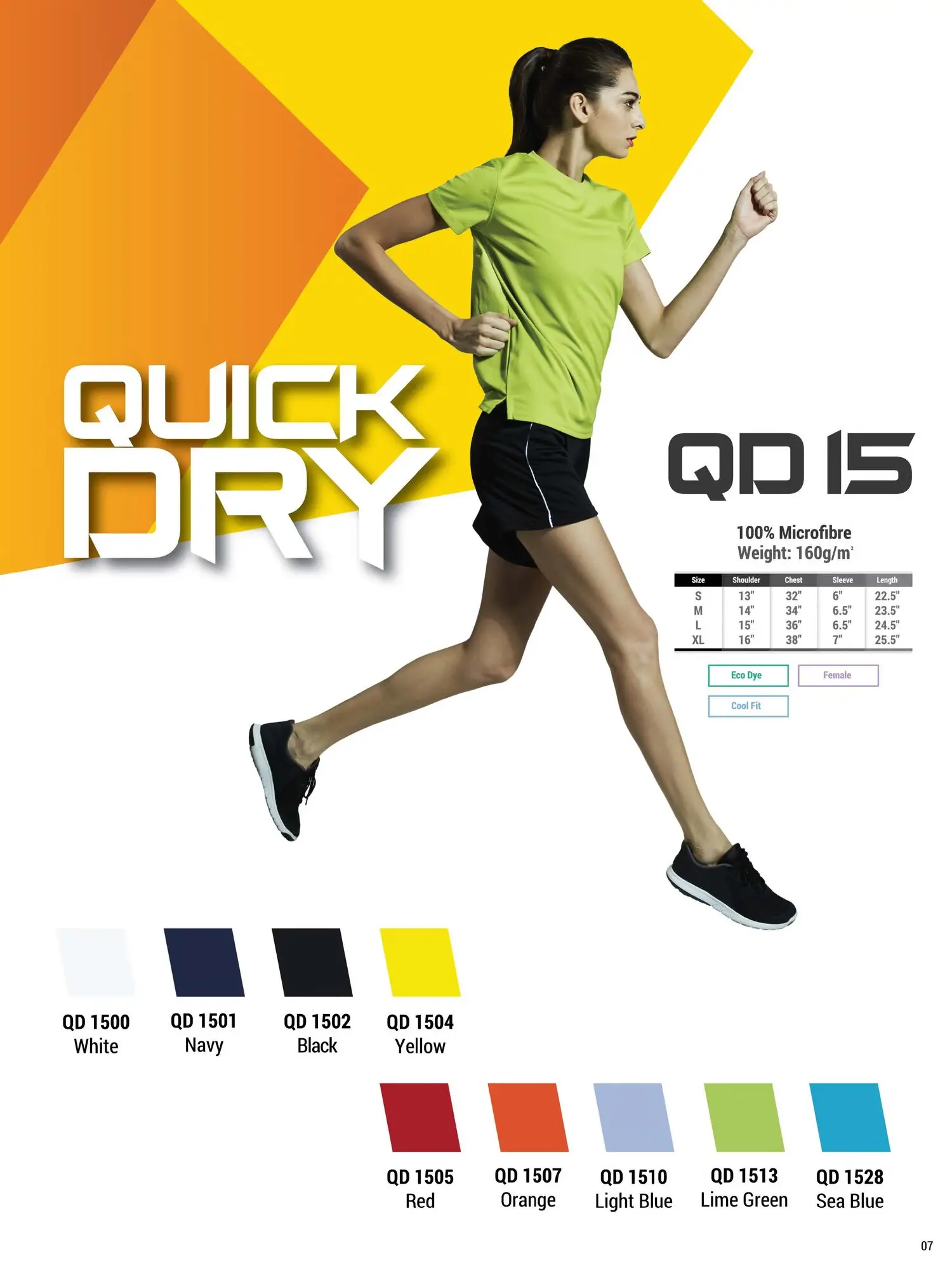 QD15 DRYFIT T-SHIRTS (FEMALE)