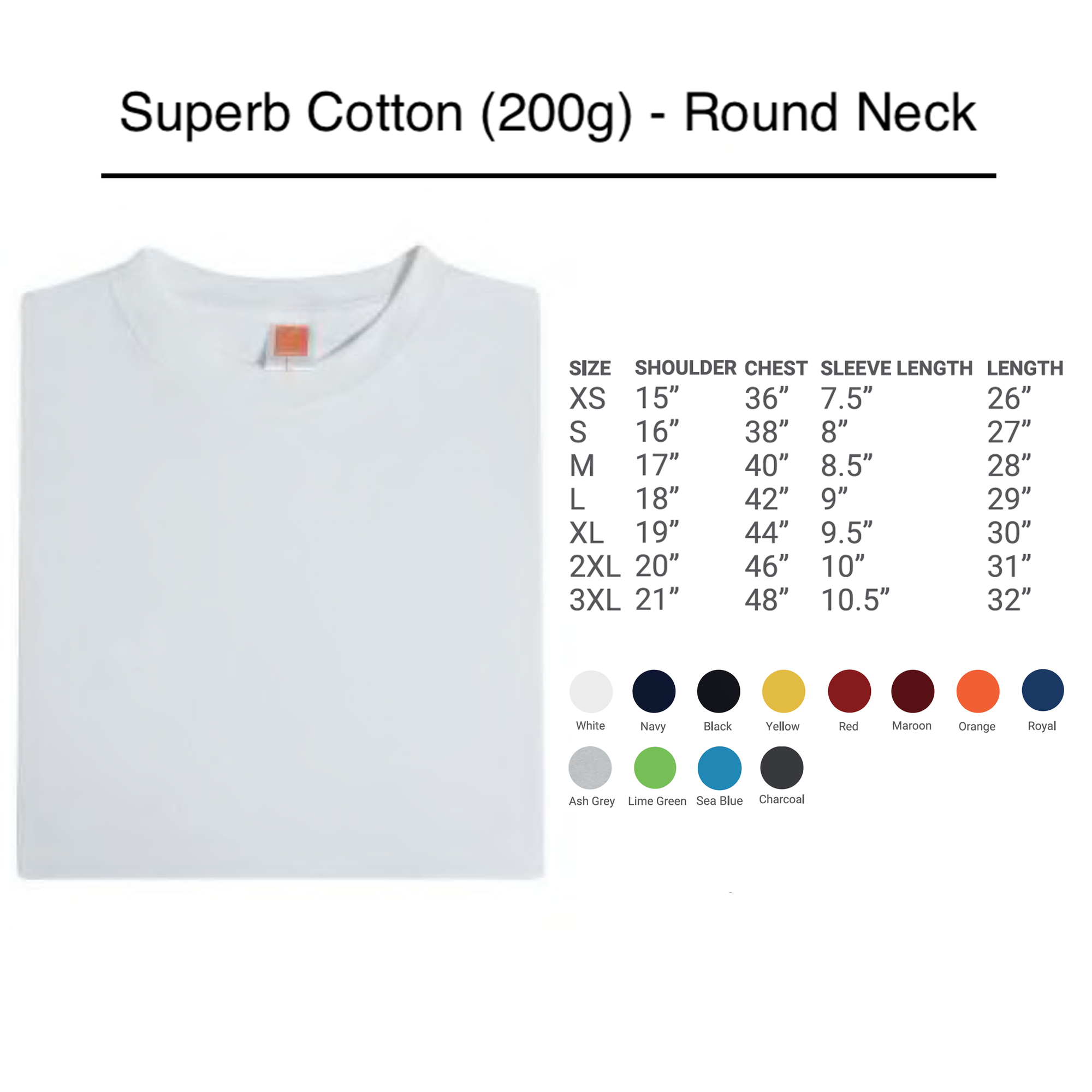 Superb Cotton (200g) - Round Neck