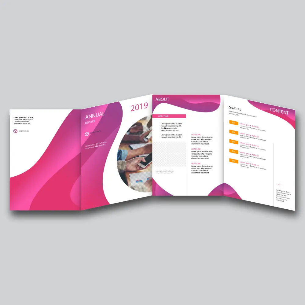 A4 X 4 Long Brochure