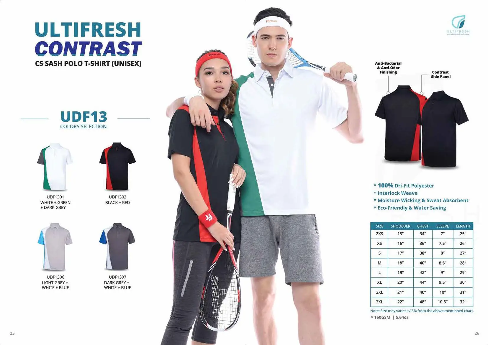 UDF13 DRYFIT CS SASH POLO 1
