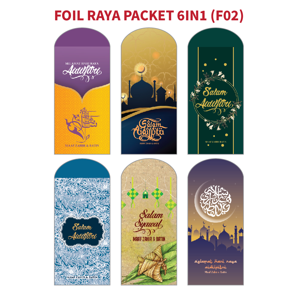 Foil Raya Packet 6in1 (F02) Foil Raya Packet 6in1 (F02)