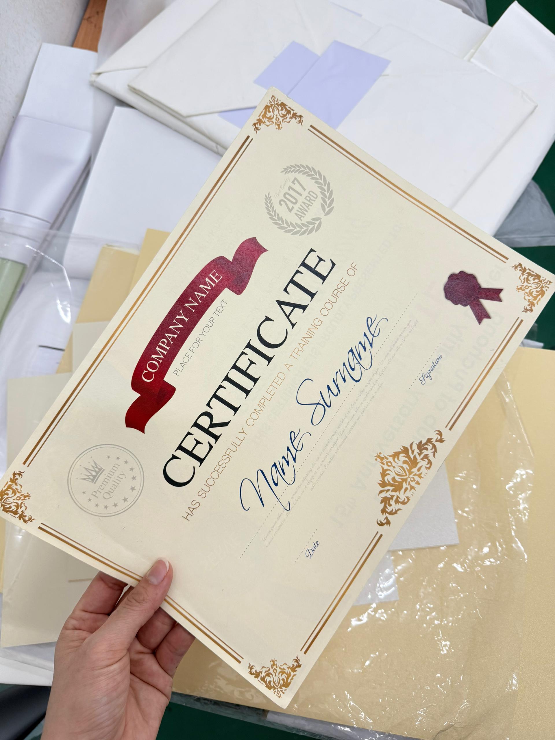 Certificate Printing
