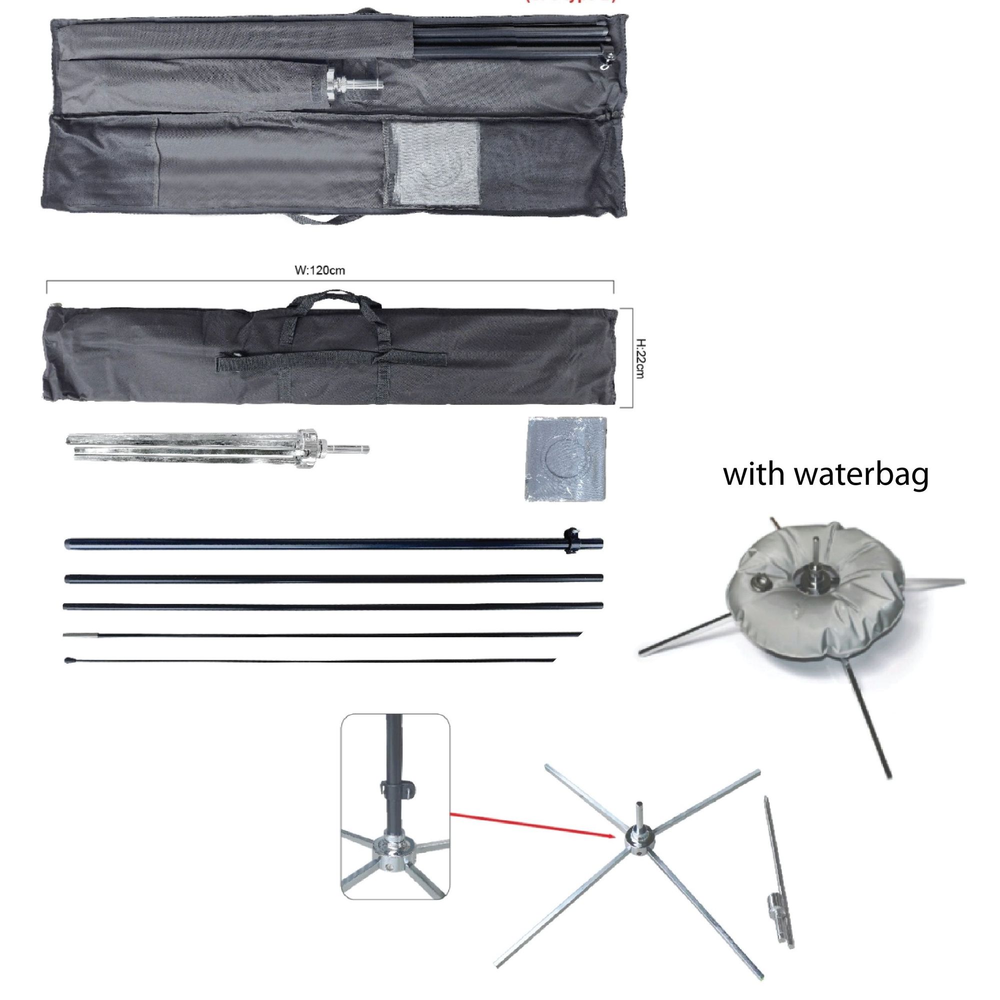 Stainless Steel Beach Flag (Knife) 3