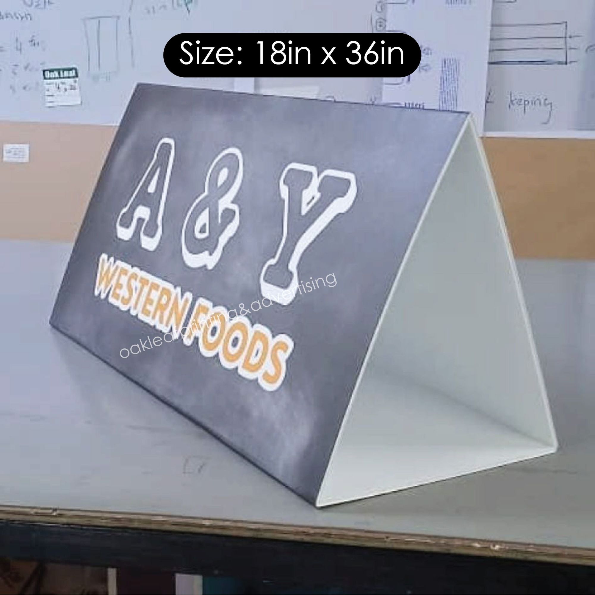 Food Stall Signage (Triangle) 1