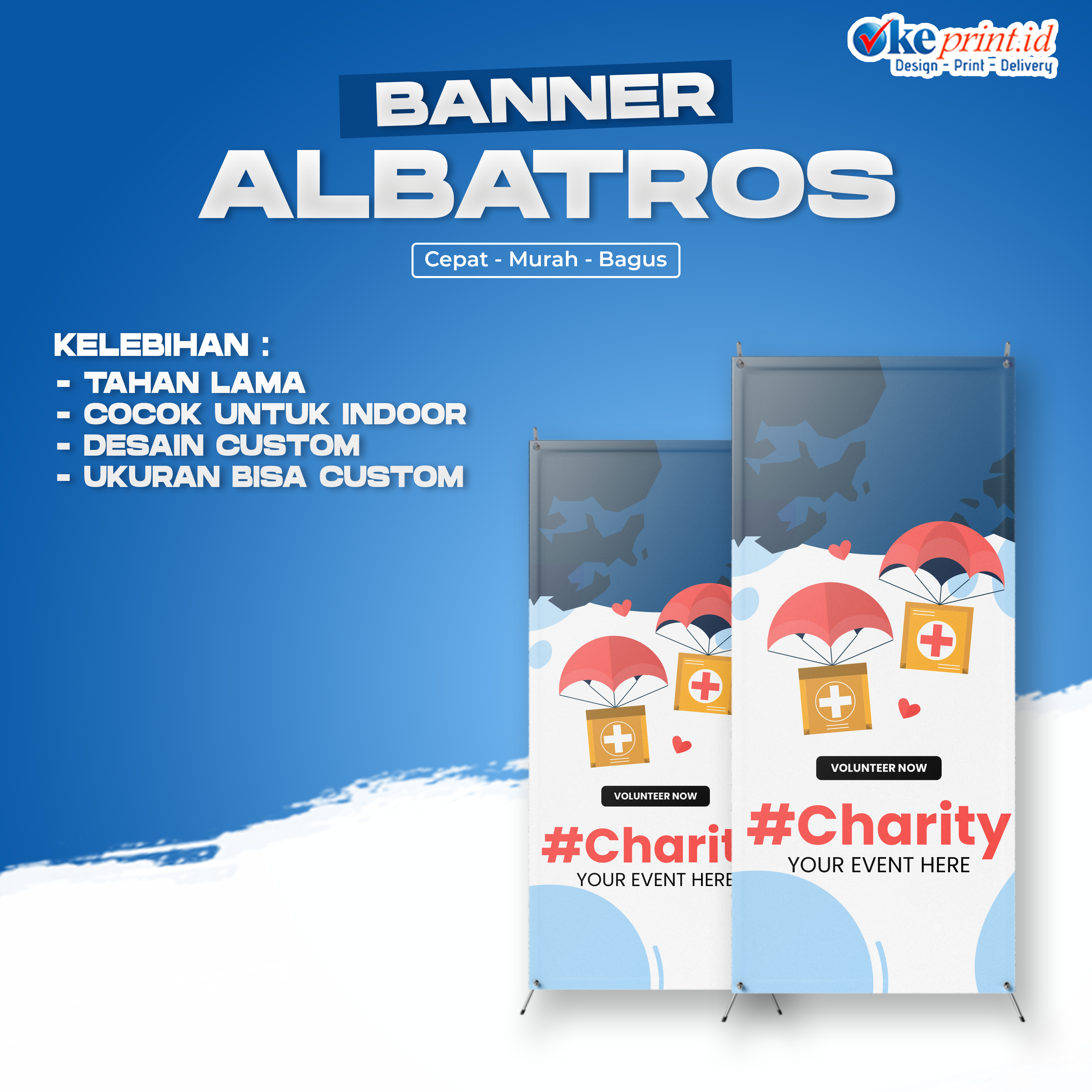 Banner Albatros Banner dengan bahan Albatros