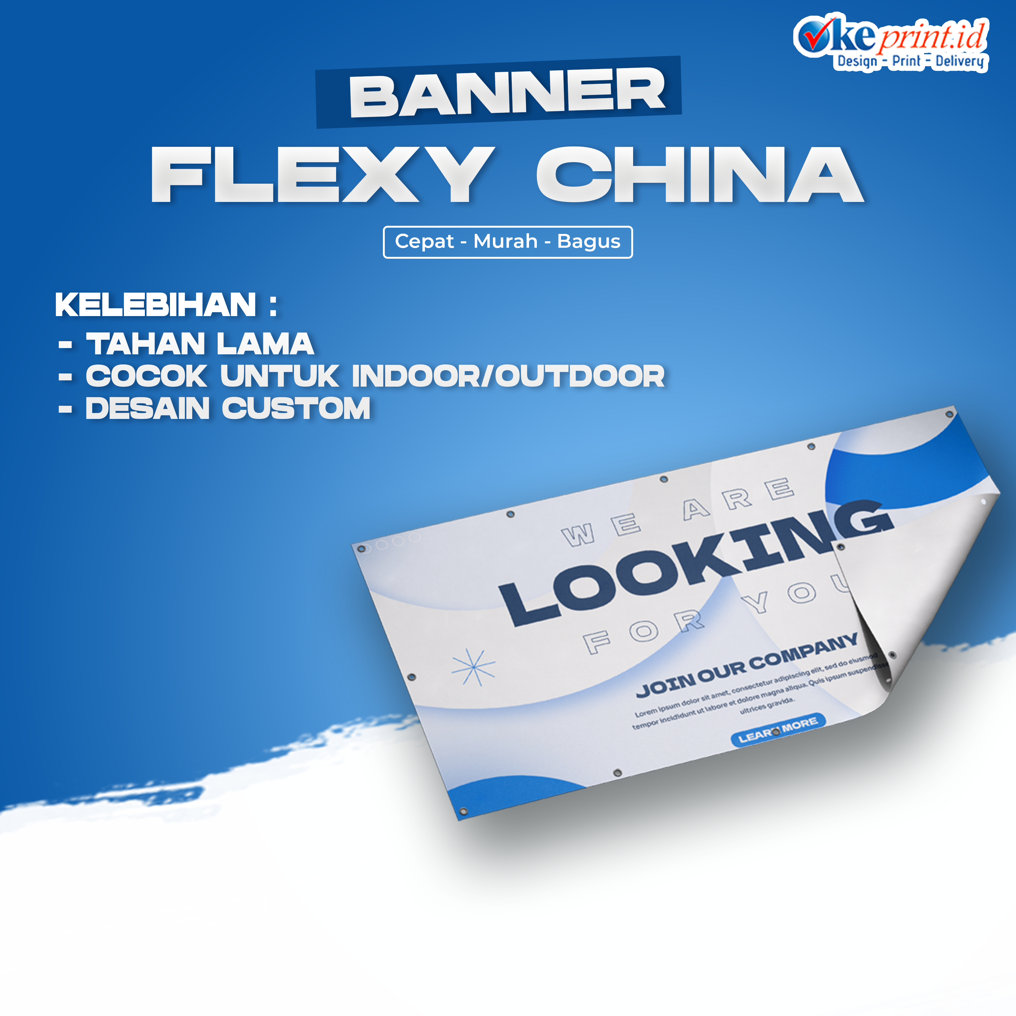 Banner dengan bahan China