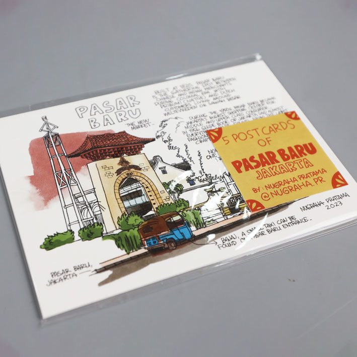 Postcard Pack 5 - Pasar Baru by Nugraha Pratama