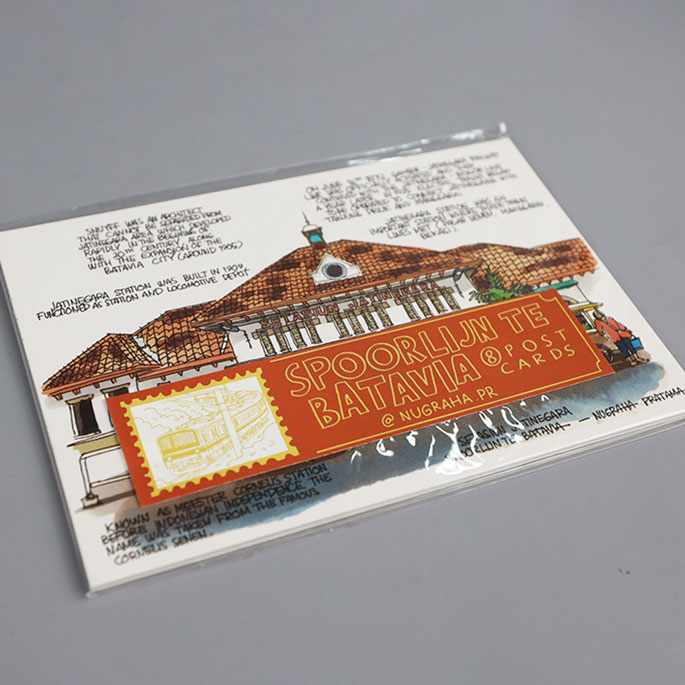 Postcard Pack 8 - Spoorlijin te Batavia by Nugraha Pratama