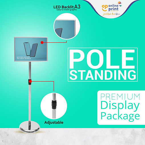 Pole Stand Banner A3 (LED) Pole Stand Banner A3 (LED)