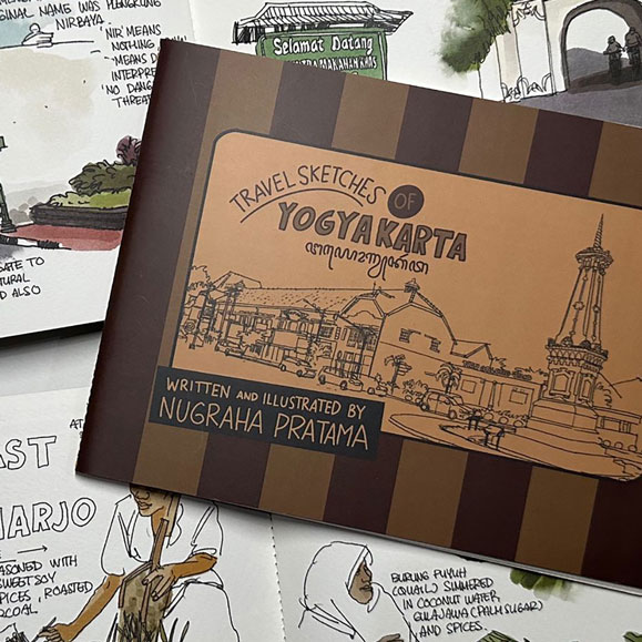 Book - Travel Sketches of Yogyakarta by Nugraha Pratama
